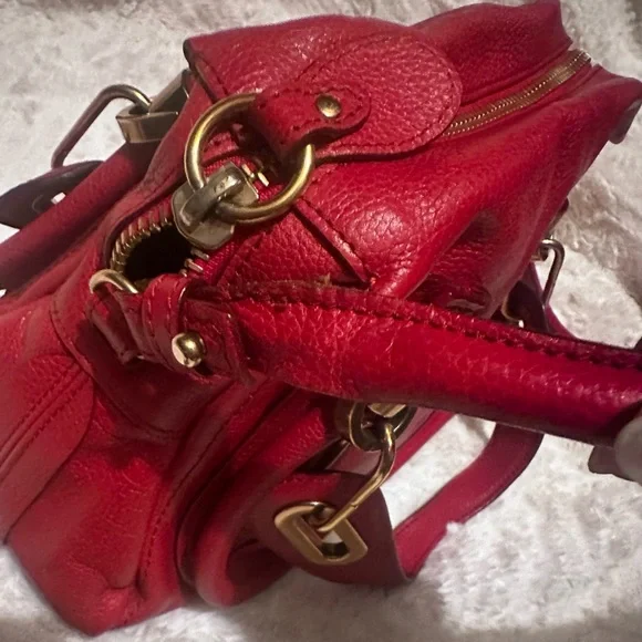Chloe Paraty Red Leather Handbag - Picture 6 of 16